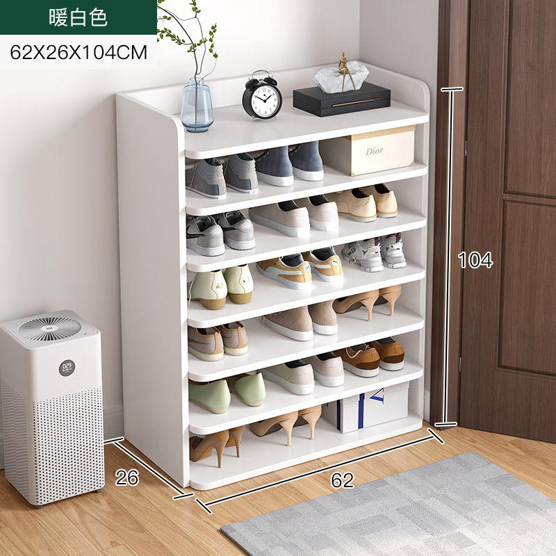 La partición en capas en la puerta del hogar del estante para zapatos es fuerte y duradera, un artefacto de almacenamiento de dormitorio simple, zapatero multicapa de gran capacidad