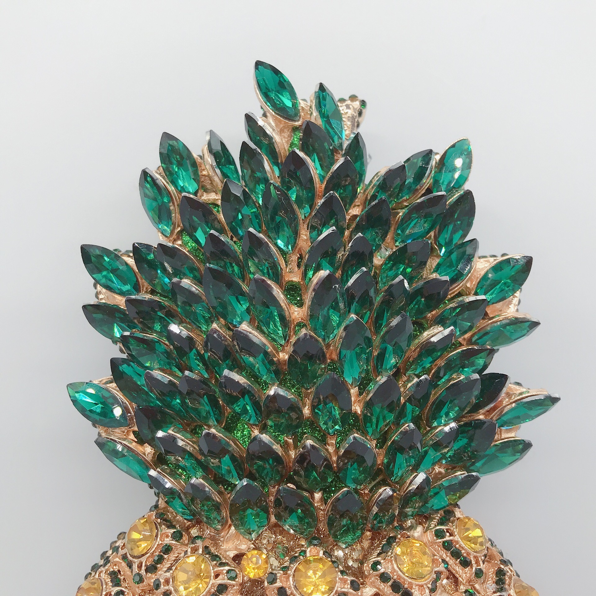 Bolsa de embrague de piña estricta, bolsa de diamante para la cena, fiesta de frutas, bolsa de diamante para mujeres.