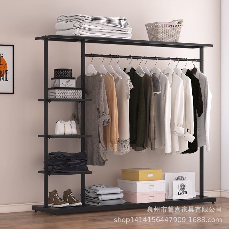 服裝店貨架鐵藝服裝架落地服裝店中島架男女裝店掛衣服架衣服架子