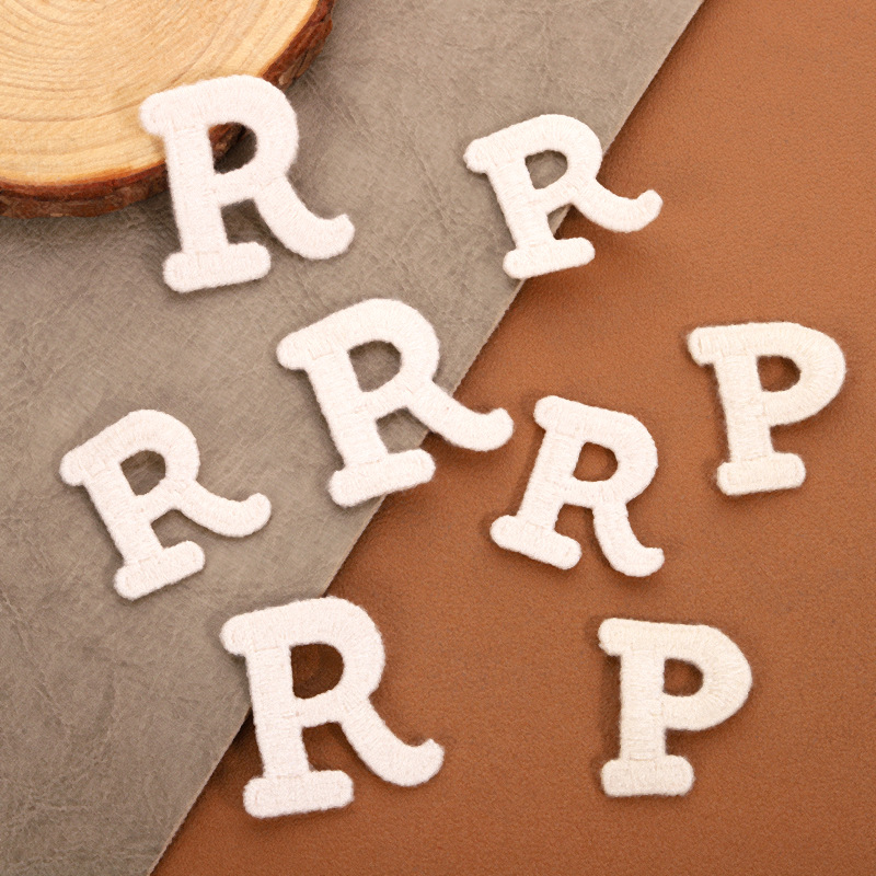 English Coat Cloth Label Weaving Mark Clothing Coat Embroidery Stickers Letter Washing Label Children's Clothing Letter Embroidery Cloth Stickers