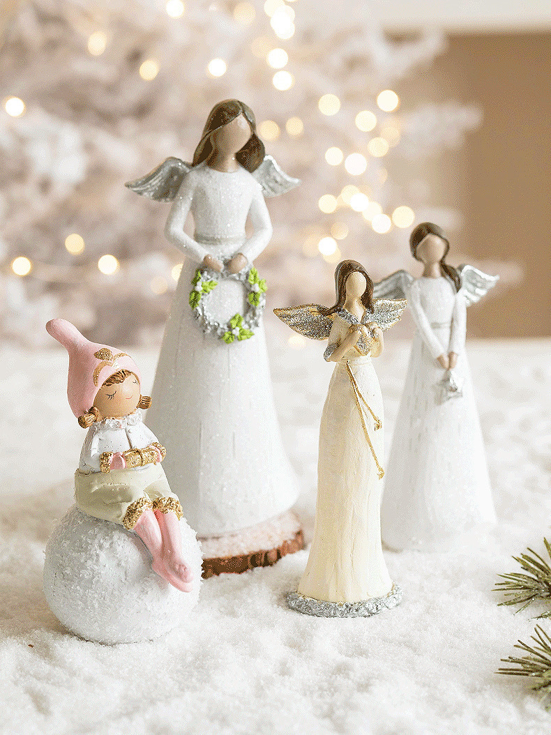1 Piece Quantity Christmas Pastoral Korean Style Human Resin Holiday Party Hanging Ornaments Decorations Table Decoration