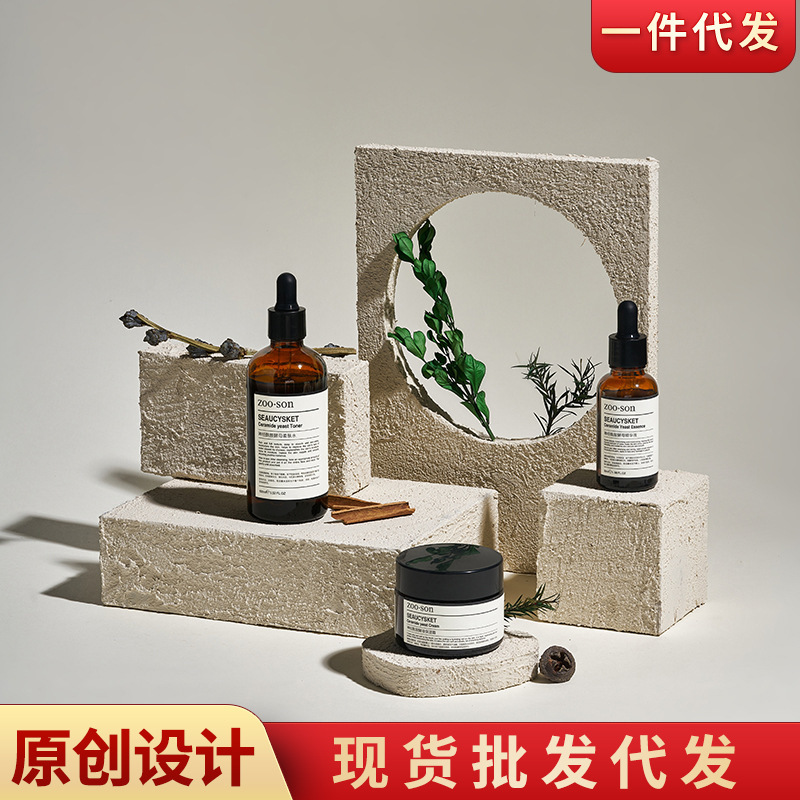 Original White Texture Geometry Photography Props Small Ornaments Instagram Cosmetics Still Life Photography Background Board Decoration