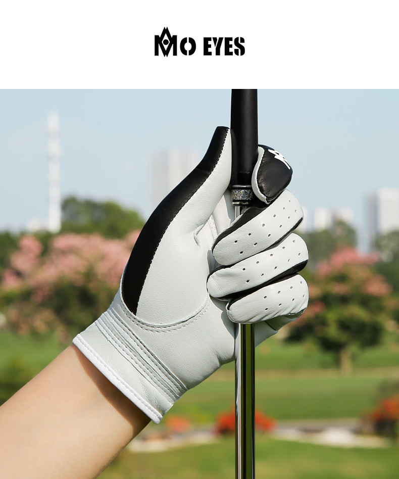 Găng tay golf da cừu thật MO EYES chống trượt Velcro thoáng khí — Cỡ 20 chi tiết 10