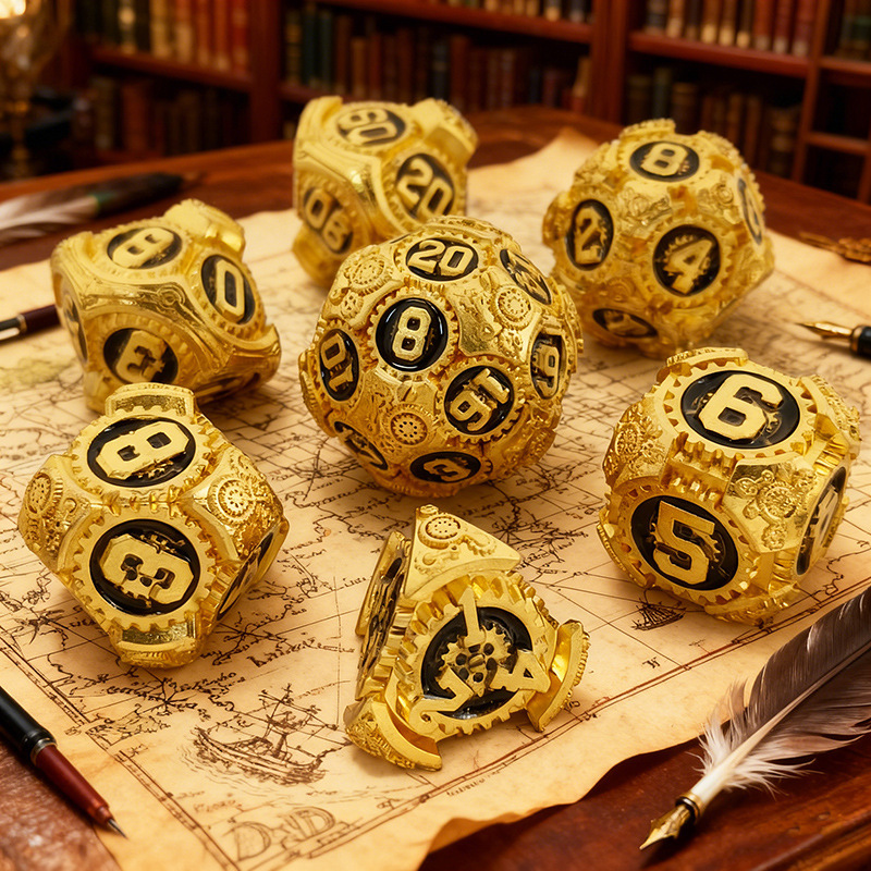Metal Dnd Gear Dice Trpg Dungeons and Dragons Polyhedral Cthulhu Dice Coc Tabletop Game Dice D6 Metal Dnd Gear Dice Trpg Dungeons and Dragons Polyhedral Cthulhu Dice Coc Tabletop Game Dice D6