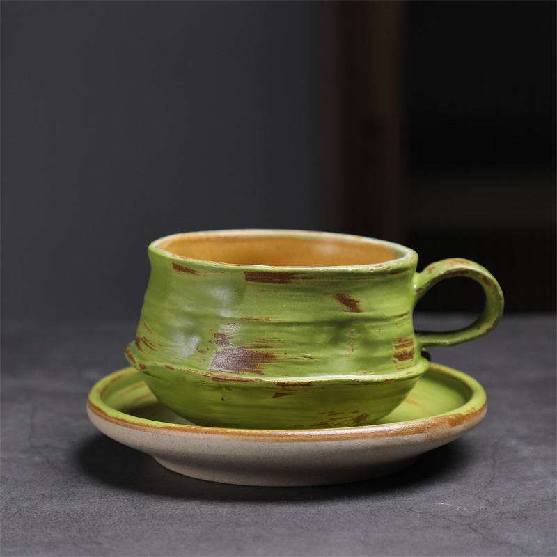 Top Quality Minimalist Ceramic Cup And Saucer Set, Creative Mugs, Afternoon Tea Coffee Cups, Supply, Household Cups_voghion.com
