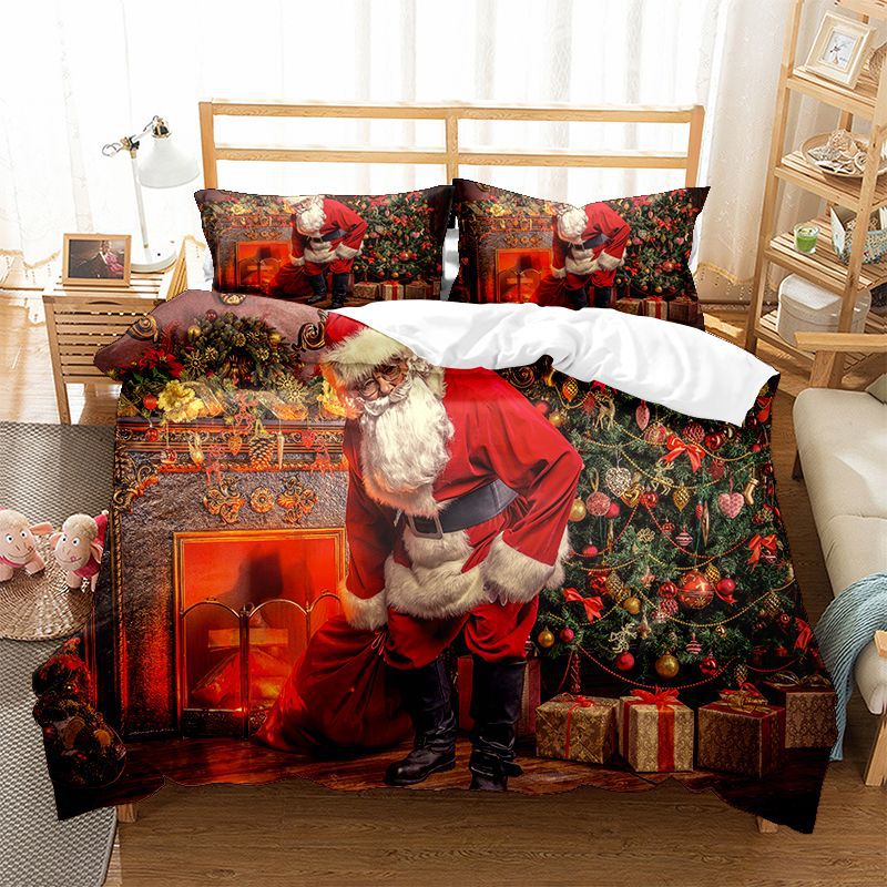 Nuova collezione natalizia Copripiumino in 3 pezzi, set opaco da 4 pezzi, set da 2 pezzi personalizzabile_voghion.com