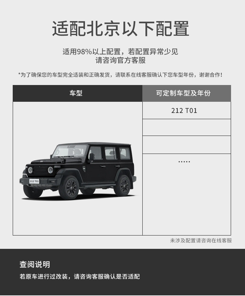 TPE Car Floor Mats for BAIC BJ212 Interior Decoration