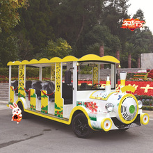 旅游觀光小火車14座景區接待電動復古游覽14-19無軌小火車四輪車