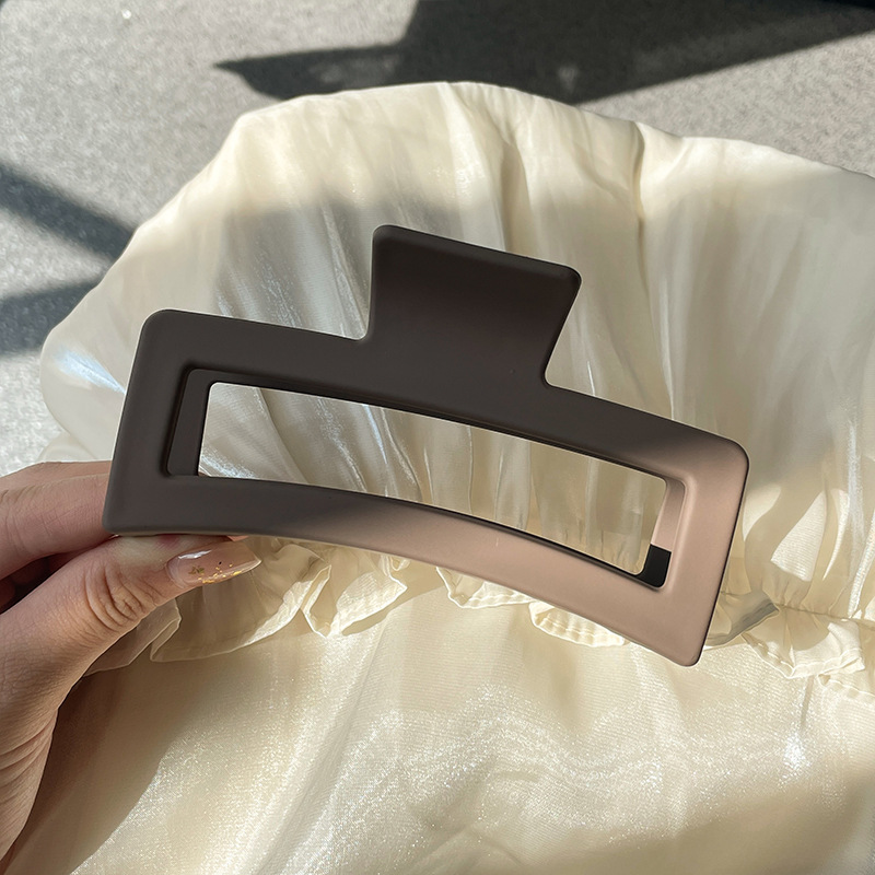 Horquilla para mujer de alta calidad clip de agarre negro tocado parte posterior de la cabeza clip de tiburón de pelo grande 2025 nueva horquilla