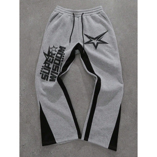L 60434 Star Print Fleece Casual Sweatpants ����ӡ���ӽq�lѝ