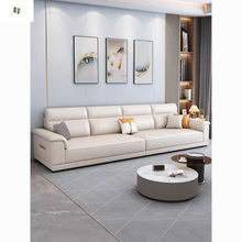真皮沙发客厅现代简约轻奢头层牛皮沙发直排三人四人位沙发小户型