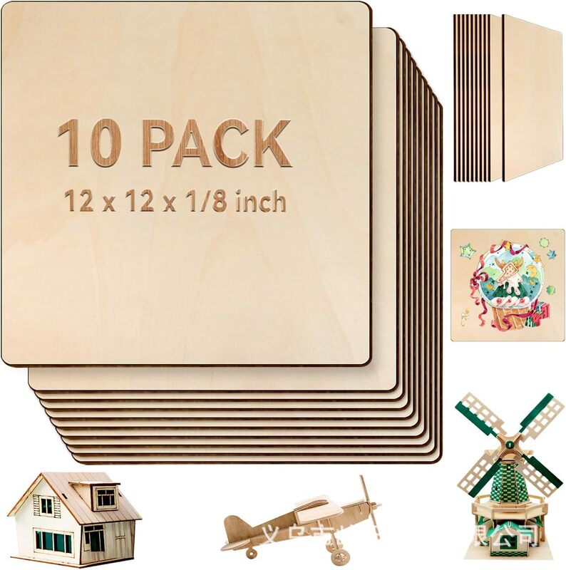 Cross border plywood linden board perfect for DIY project painting laser wood engraving varnishable UV toys