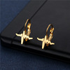 Metal cute earrings stainless steel, crown, simple and elegant design, Korean style