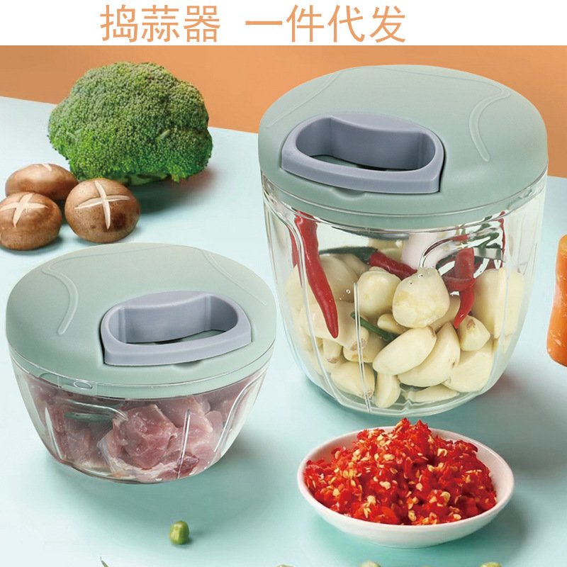 Garlic Press, Multifunctional Vegetable Cutter, Garlic Mincer, Garlic Presser, Manual Garlic Pounder, Shrimp Crusher, Garlic Grinding Tool