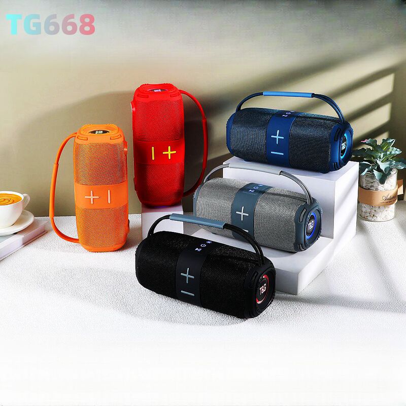 Tg668新型大音量ダイナミック効果音ダブルチャンネルled振動膜bluetoothスピーカー携帯型布芸音響|undefined