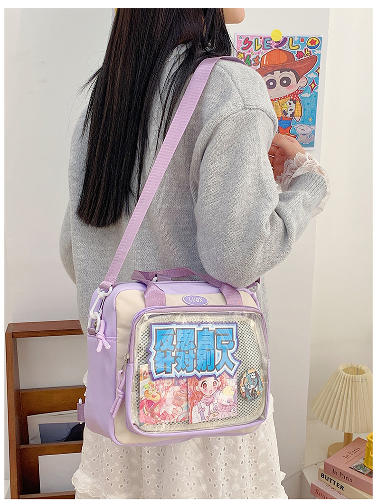 Cute and versatile pain bag, new large-capacity student commuting crossbody bag, Korean version hand-held transparent single-shoulder bag for women wholesale undefined