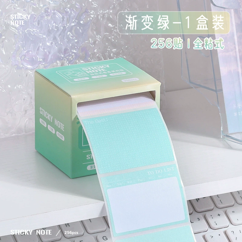 Sticky Note Roll Dispenser, 256 pcs Detachable Notes, Gradient Cover, Portable for Students