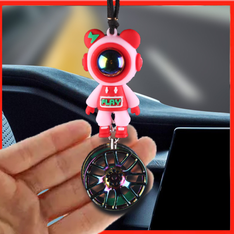 Colgante de coche de oso relámpago transfronterizo Colgante de oso de coche Colgante de coche de celebridad de Internet Decoración de coche Espejo retrovisor Adornos al por mayor