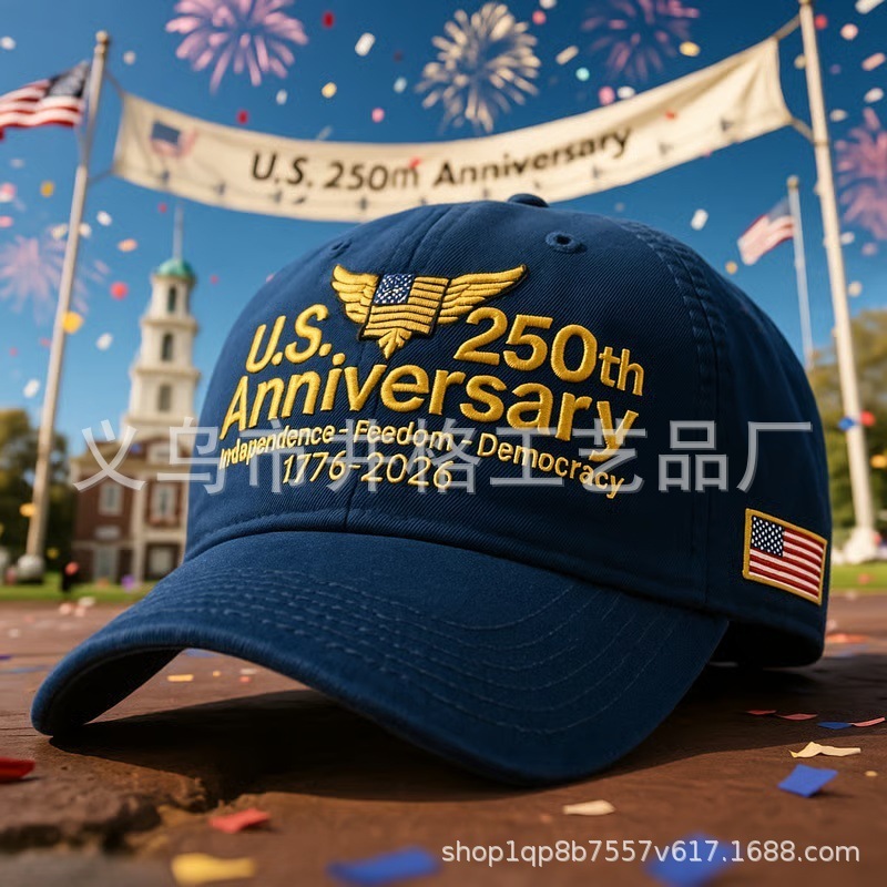 跨境新品Anniversary Retro Washed Cap周年纪念复古水洗帽|undefined