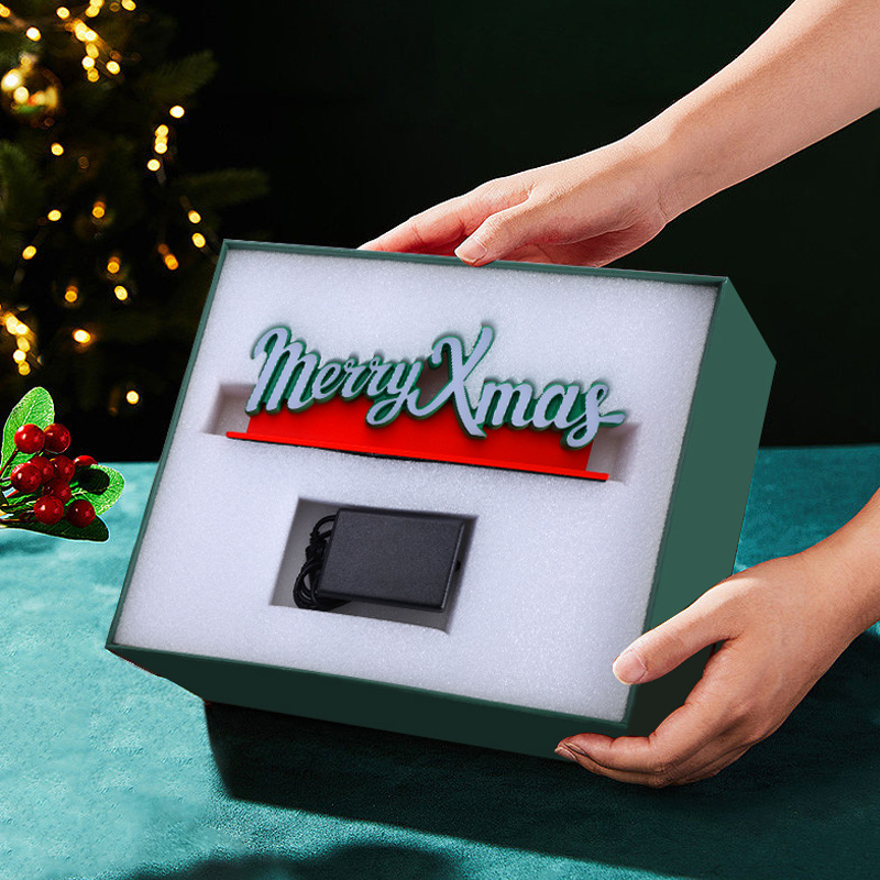 厂家直销圣诞礼物亚克力迷你连体发光字