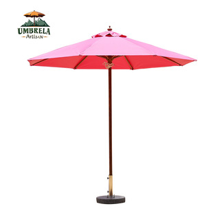 Garden Villa Courtyard Commercial Activities Swimming Pool Beach Sun Middle Pillar Umbrella pink Outdoor Parasol Large Umbrella