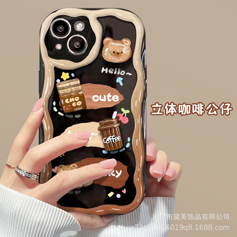 Cristal de dibujos animados Pan Oso cabeza resina accesorios DIY rojo neto joyería crema pegamento hecho a mano accesorios para el cabello caja del teléfono