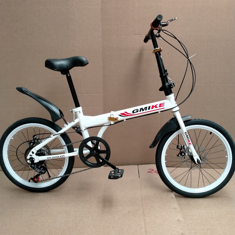 20-Inch Folding Bicycle Logo Car 4S Store Gift Bike Wholesale Variable-Speed Folding Bike Front and Rear Disc Brakes Dual Disc Brakes