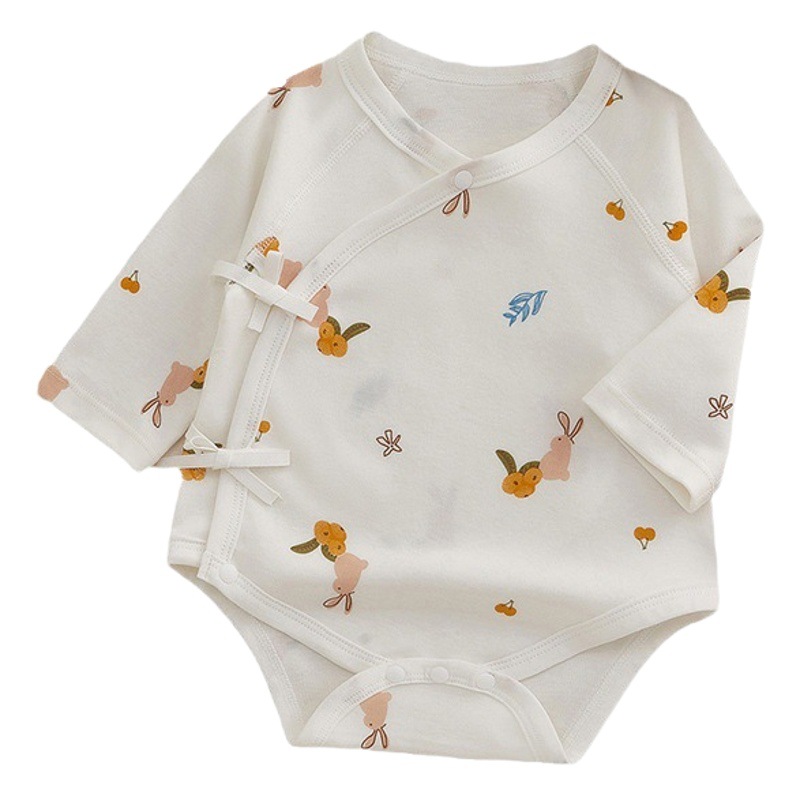 Bebé de una sola pieza recién nacido ropa de bebé recién nacido vaina de primavera y otoño mono de algodón puro triángulo mameluco