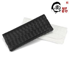 New woven pattern sunglasses case, black leather sunglasses case for women, stylish white sunglasses case
