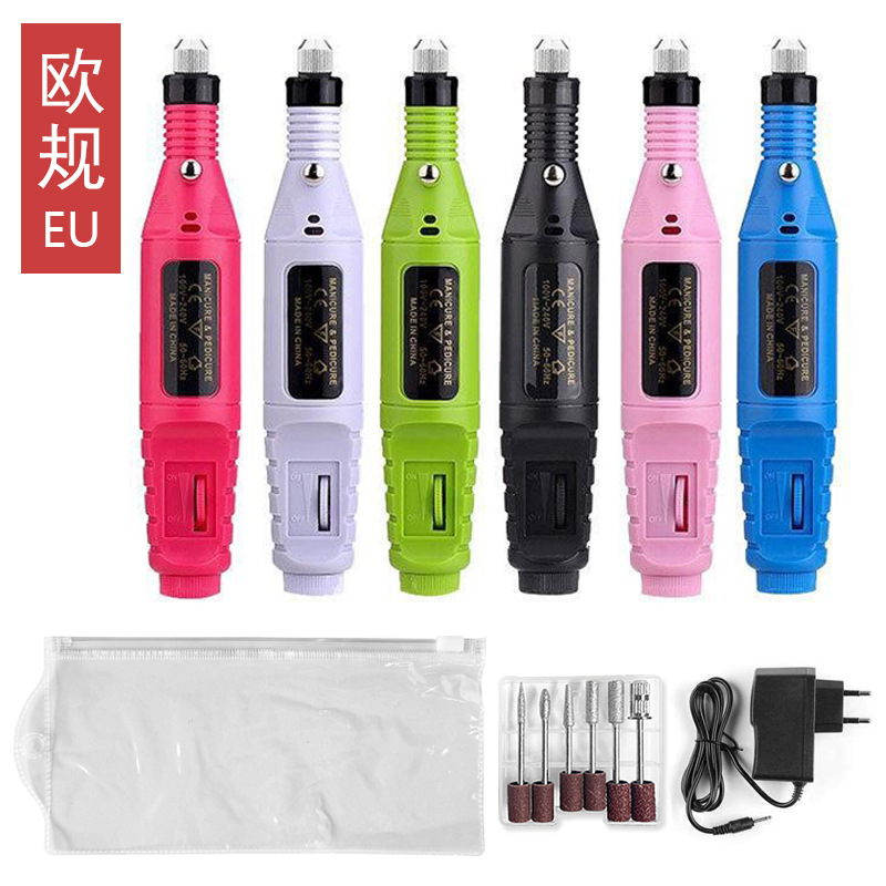 Lijadora de uñas tipo bolígrafo mini herramienta de uñas enchufable pulido de uñas fábrica de lijadora de uñas portátil al por mayor