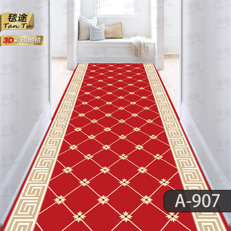 Flower carpet 3D cutting floor mat door entrance corridor aisle corridor stairs strip home carpet Hotel