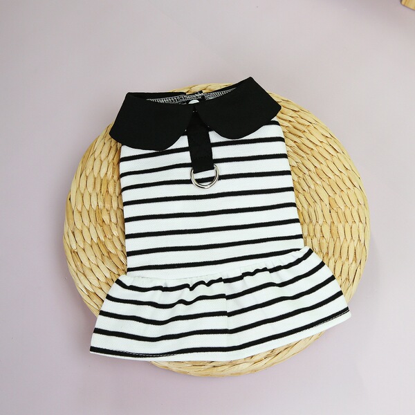 Pet Clothes Spring and Summer Stripe T-shirt Breathable Dog Clothes…