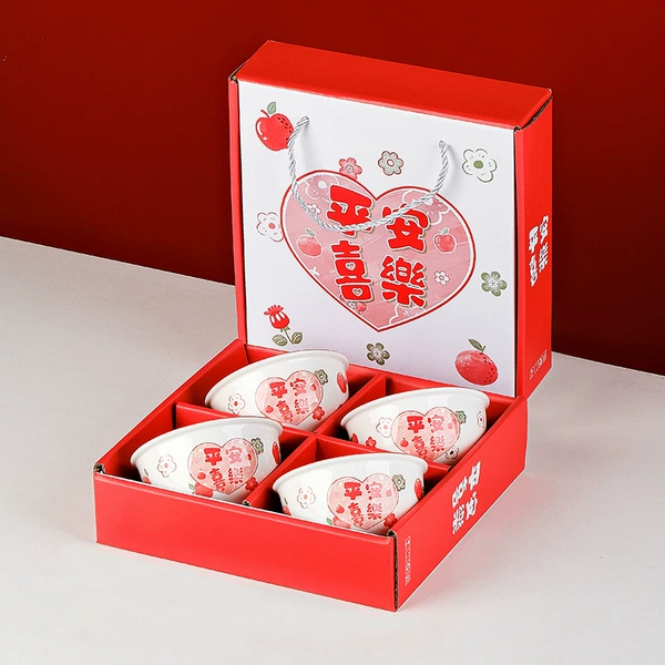 Ping An Xile 4 bowls+gift boxes