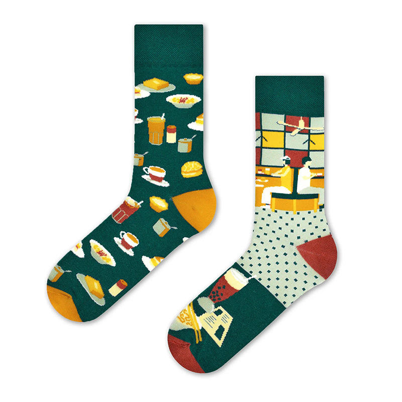 Unisex Simple Style Classic Style Color Block Cotton Printing Crew Socks A Pair display picture 3
