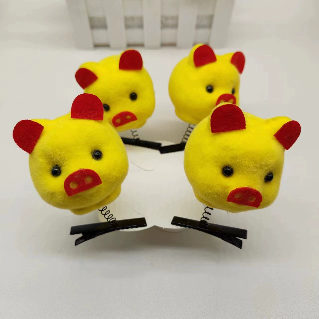 Заколка для волос (B.Duck) с сердцем и декоративными дизайнами, плюшевый утёнок в виде акцента, assorted colors, готов к подарку
