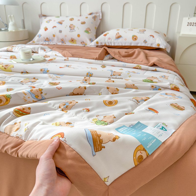 El nuevo edredón de verano de punto antibacteriano 10A, edredón fino de primavera y verano, edredón de aire acondicionado simple y doble, edredón de estudiante, edredón de regalo
