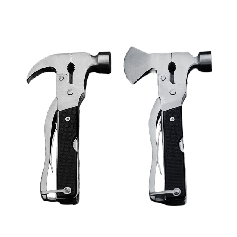 黑色塑料手柄多功能羊角斧头锤 16cm车载户外应急救生锤