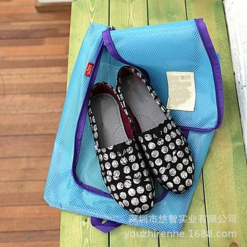 Портативная сумка для хранения обуви на открытом воздухе Портативная влагостойкая сетчатая тканевая сумка Тканевая сумка для хранения
