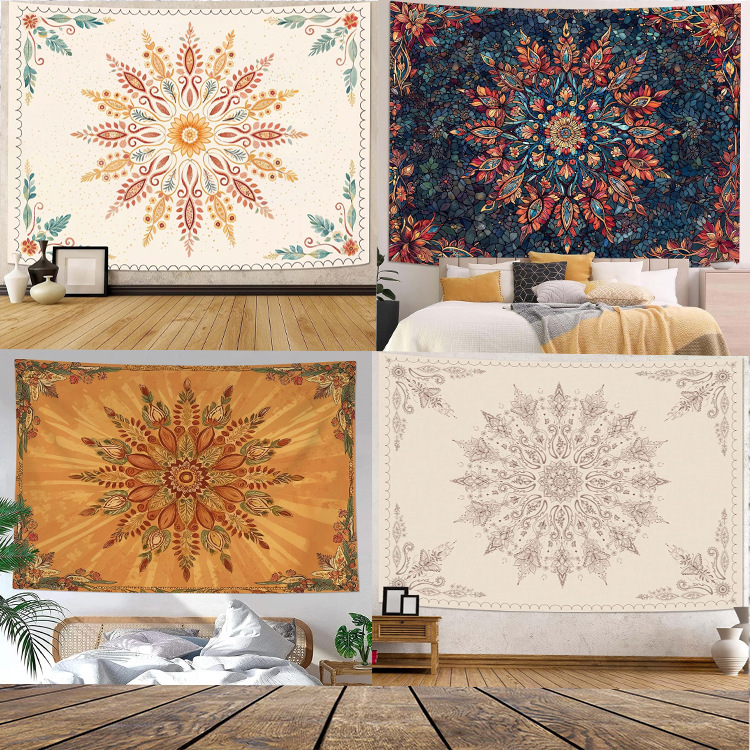 Cross-Border Dropshipping Tapestry Mandala Background Cloth Internet Celebrity Live Streaming Hanging Cloth Home Decoration Bohemian Wall Tapestry Cross-Border Dropshipping Tapestry Mandala Background Cloth Internet Celebrity Live Streaming Hanging Cloth Home Decoration Bohemian Wall Tapestry
