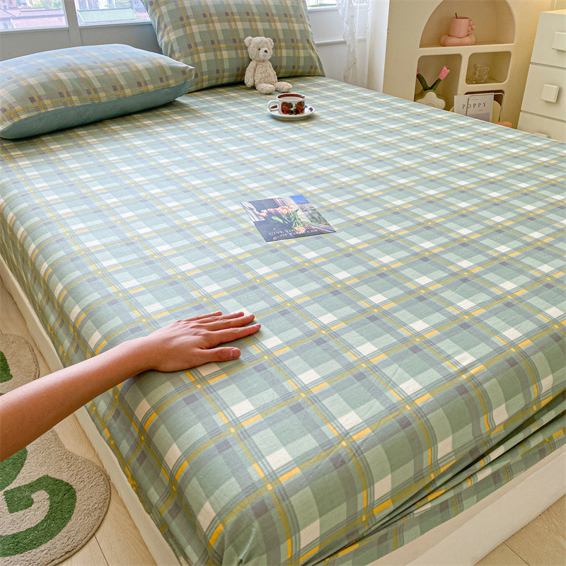 Pequeña sábana de algodón fresco, funda de algodón de verano de una sola pieza, funda protectora de colchón nuevo 2025, cubierta antideslizante, cubierta antipolvo