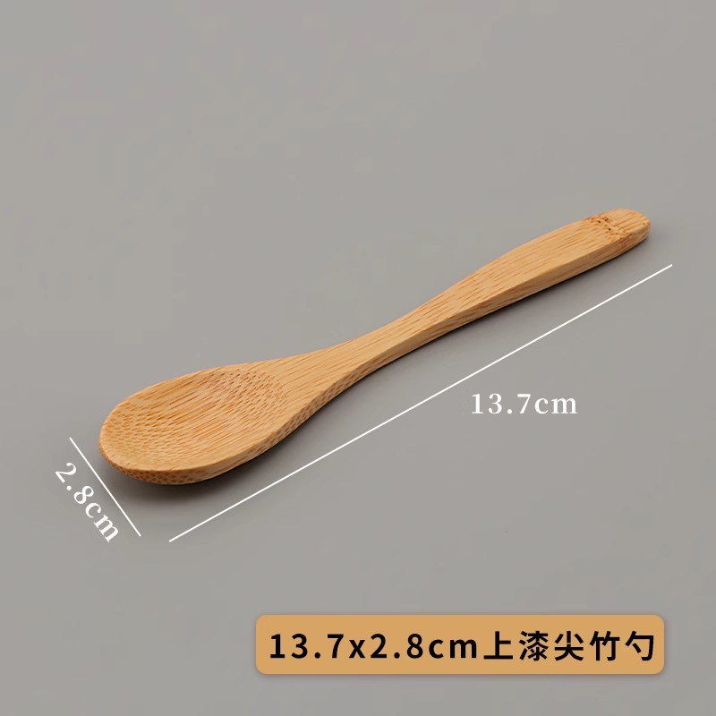 13.7x2.8cm 뾰족한 대나무 숟가락 페인트