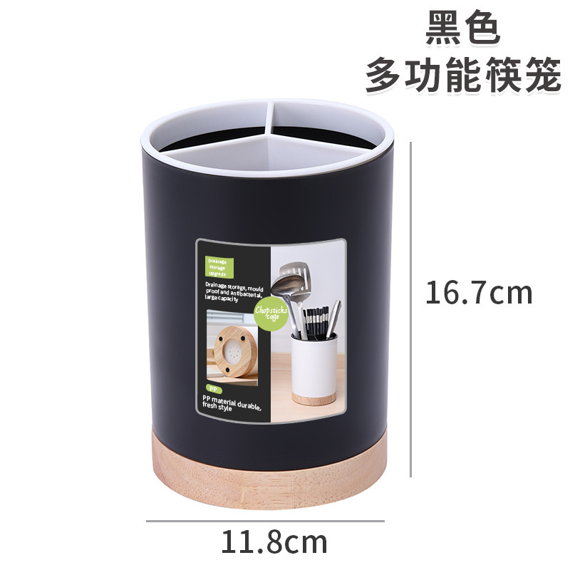 Organizador de cocina 3 en 1: palillos, cucharas y utensilios, extraíble y drenante