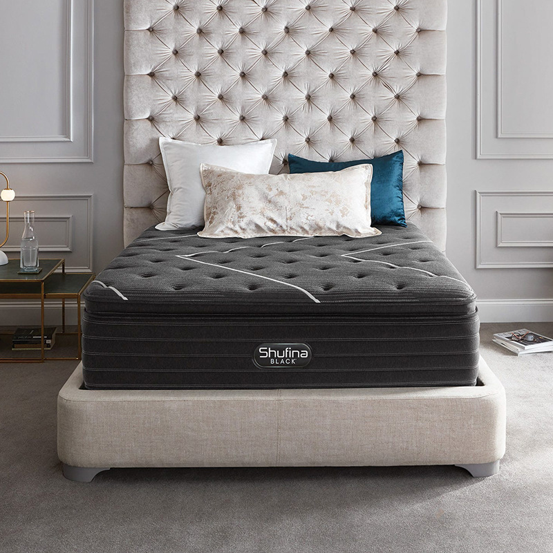 Exported to the United States, Black Label Simmons Gel Memory Foam Mattress with Independent Pocket Springs and Three-Strand Wire for Hotel and Home Bedroom Use