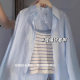 French Style Long Sleeve Cardigan Outer Wear Thin Sun Protection Clothing Women's 2025 Summer New Loose All-match Blue Shirt Coat