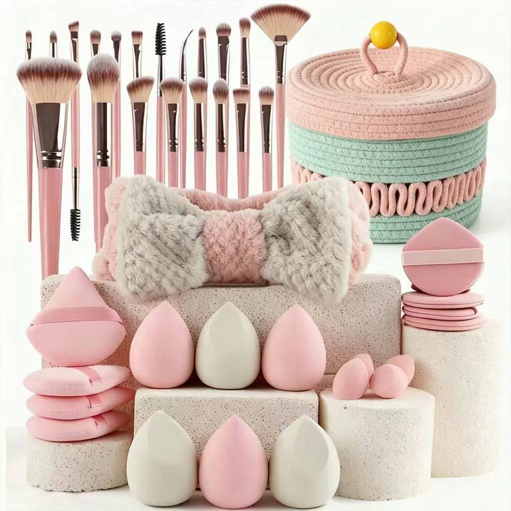 Set de Herramientas de Maquillaje Set de 40 Nailon y Plástico para Viaje