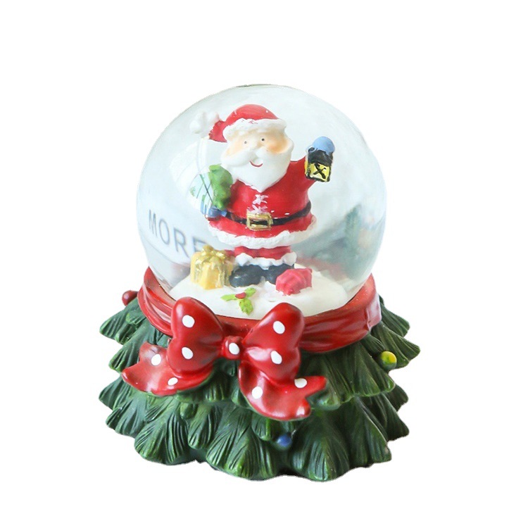 Creative Customized Santa Claus Resin Anime Cartoon Crystal Ball Christmas Gift Can Be Customized with Pictures and Handmade