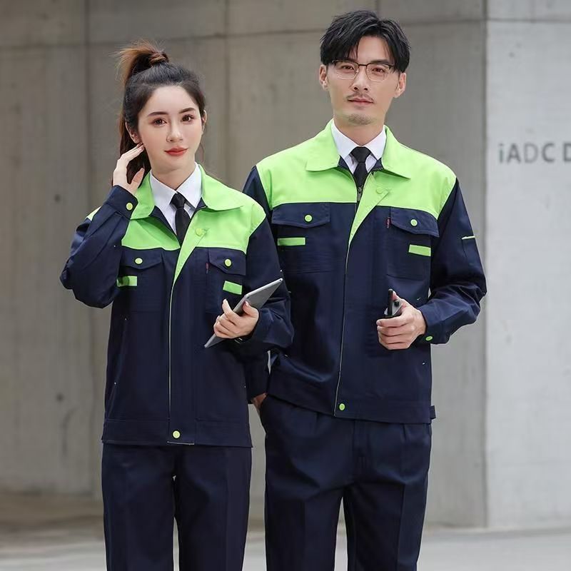 春秋工作服男装劳保服耐磨耐脏车间汽修厂服工装套装长袖上衣定制|undefined