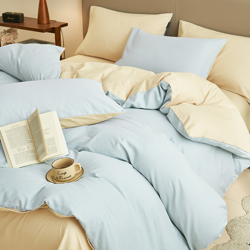 Luz de lujo 40 camas de cuatro piezas de algodón puro algodón 2025 nuevo estilo de alta calidad sábanas de cama de dormitorio principal tres