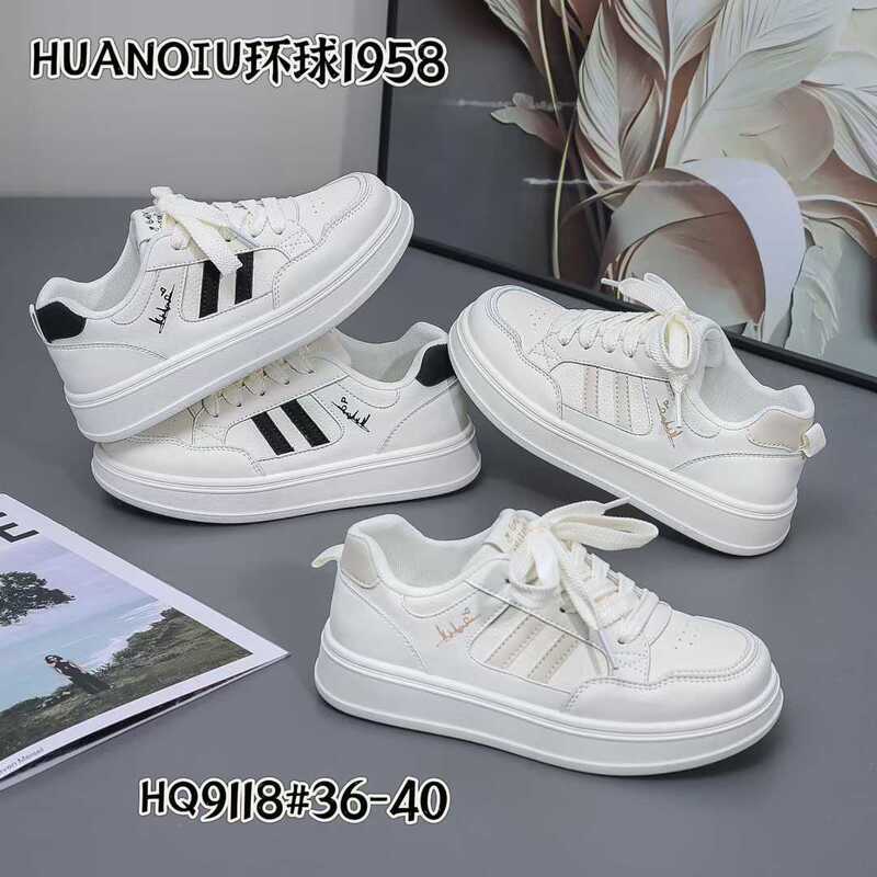 Fashionable All-Season Premium Leather Thick-Soled Trendy Versatile Non-Slip Sneakers for Teenage Girls, Comfortable Casual Shoes