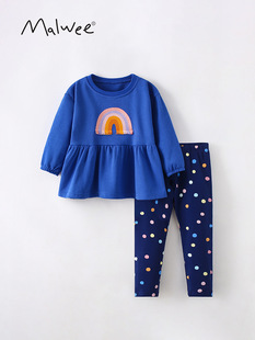 malwee Demi-season children's set with a round collar, European style